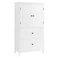 thumbnail image 6 of Tcbosik Bathroom Cabinet with Doors and Drawers, Freestanding Storage Cabinet, Modern Kitchen Cupboard with Adjustable Shelf for Kitchen, Pantry Room, Living Room, White, 6 of 9