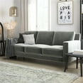 thumbnail image 6 of DHP Brynn 3 Seater Living Room Upholstered Sofa in Gray Velvet, 6 of 8