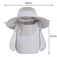 thumbnail image 2 of red Sombrero de pesca para hombres y mujeres, sombrero de ala ancha con protección solar UV al aire libre con cubierta para la cara y solapa para el cuello, 2 of 5
