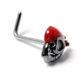 thumbnail image 7 of Body Candy Womens 20G 7mm 316L Stainless Steel L Shaped Nose Ring Bleeding Heart Mens Nose Stud, 7 of 7