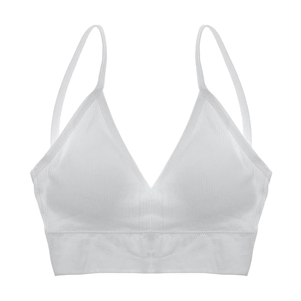 acolchado extraíble con cuello en V de nailon para mujer, cómodo, top corto Sunnimix Chaleco tipo bralette de algodón para mujer