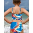 thumbnail image 6 of Kids Girls Tankinis Two Pieces Swimsuits Hawaiian Beach Sport Love Heart Bathing Suit Set for 8-14 Years, 6 of 8
