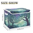 thumbnail image 5 of Yayeee Collapsible Cube Storage Bin with Lid Fabric Closet Decorative Basket with Handles, Moonlight Forest, 5 of 7