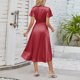 thumbnail image 5 of Gibobby Vestido Causal para Mujer de Verano Vestido suelto elegante suelto con cuello en V sin mangas informal a la moda de verano para mujer(Vino,CH), 5 of 5
