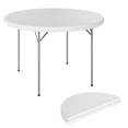 thumbnail image 1 of Outsunny 4ft Folding Picnic Table with Anti-Slip Foot Pads, White, 1 of 10