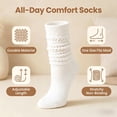 thumbnail image 2 of 3 Pack Slouchy Socks for Women, Knee High Boot Socks Scrunch Leg Warmers, Soft Cozy Valentines Day Gifts for Her, 2 of 6