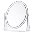 thumbnail image 1 of Transparent Double Sided Rotating Tabletop Makeup Mirror Square Oval Tabletop Dressing Mirror, 1 of 3