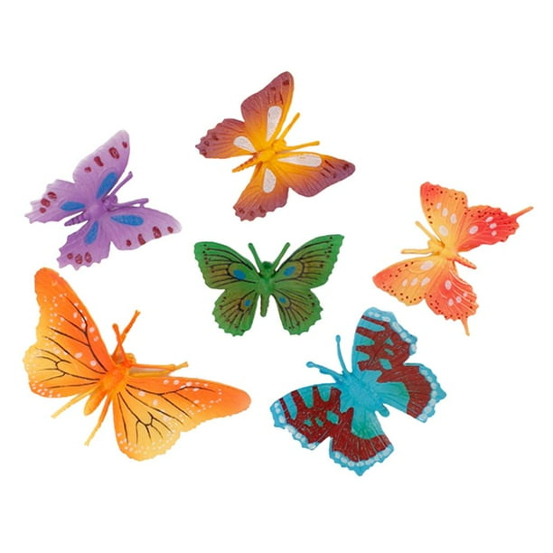 6PCS de mariposas reales de suaves para niños de cumpleaños de Navidad Modelo educativo de , Color de lámpara color cro CUTICAT Niños Insectos Animales Juguetes