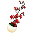 thumbnail image 1 of facefd artificial Plant Potted Arrangement Artificial Potted Flowers for Home Decorations Red, 1 of 5