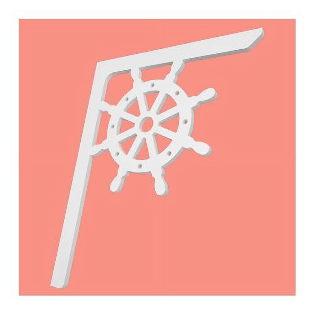 Jennygems Captains Wheel Mailbox and Decorative Porch Bracket, Beach House Decor, 21 Inch, Made in USA