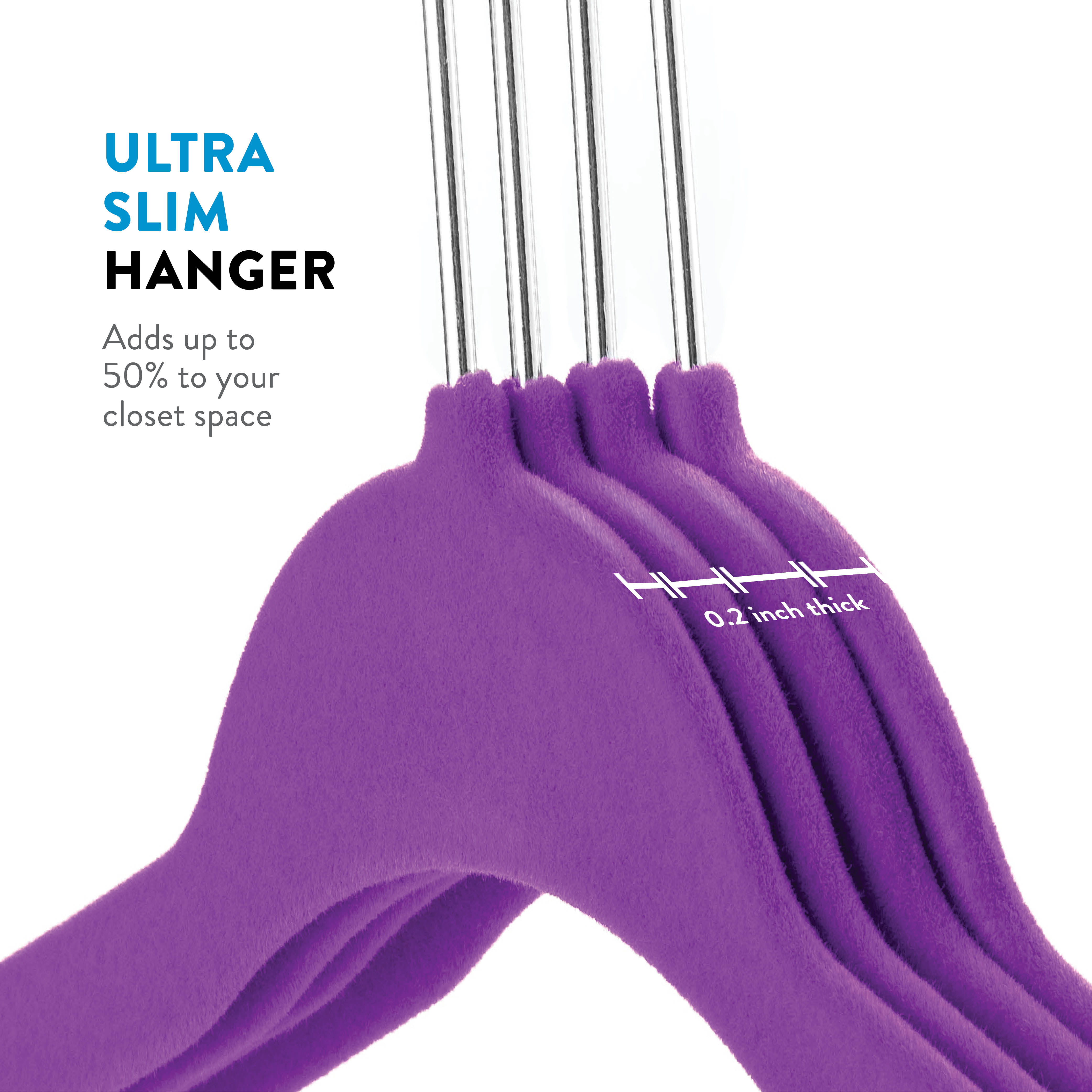 GVTECH Premium Velvet Hangers, [50 Pack] Non Slip and Heavy Duty Velvet  Suit Hangers (45cm) with Tie Bar, 360° Swivel Hooks, Sturdy to Hold Jumper