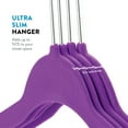 thumbnail image 2 of Zober Velvet Ultra Slim Non Slip Shirt Hangers, 50 Pack, Purple, 2 of 7