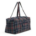 thumbnail image 2 of Vera Bradley Women's Recycled Cotton Large Travel Duffel Bag Tartan Plaid, 2 of 6