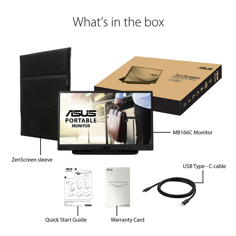 ASUS - ASUS ZenScreen MB166C 15.6インチ /Type-C Amazon.com: ASUS ZenScreen 15.6” 1080P Portable USB Monitor