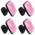 thumbnail image 2 of 4 Pcs Square Cabinet Handle Cupboard Knob Drawer Pulls Handle Pink Diamond Drawer Knobs with Screws Furniture Decoration, 2 of 7