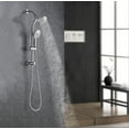 thumbnail image 3 of Kichae 5 Setting Handheld Shower Head Double Rain Shower Set with Shower Hose Brushed Nickel, 3 of 8