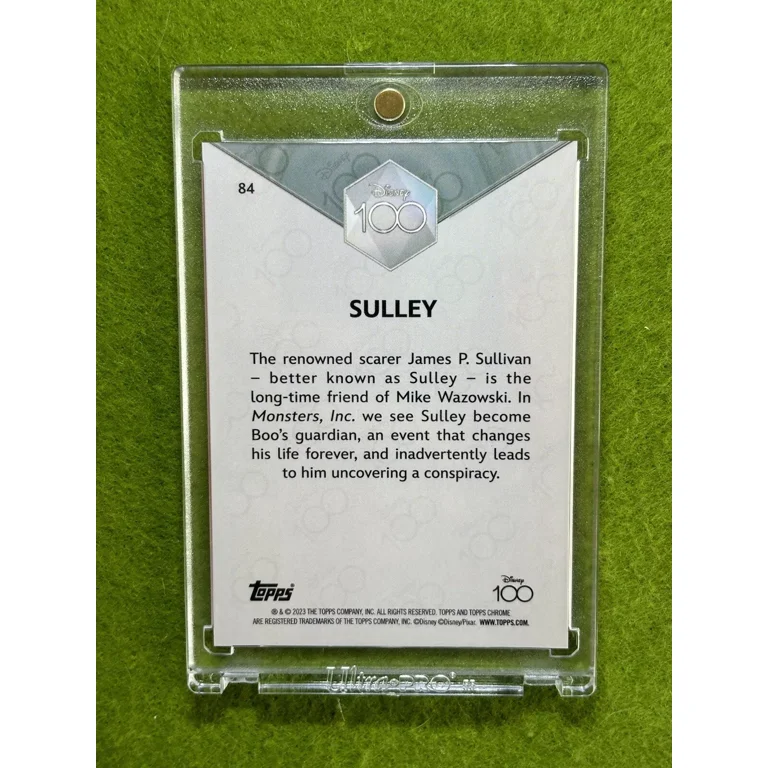 SULLEY Disney 100 PINK REFRACTOR #/399 SP MONSTERS INC 2023 Topps