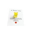 thumbnail image 2 of Xecvkr Cute Resin Pocket Card Small Doggy Mini Greeting Card Compact Durable Blessing Note for Birthday Holiday Appreciation Everyday Carry Gift 1 Piece Yellow, 2 of 6