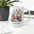 thumbnail image 3 of Personalized Cute Fennec Fox Coffee Mug 11oz 15oz - Custom Name Ceramic Cup - Best Gift for Fennec Fox Lovers, Parents, Girlfriend, Siblings, Kids, Animal Enthusiasts, 3 of 6