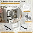 thumbnail image 5 of 36" Modern Bathroom Vanity with Ceramic Sink, Soft-Close Doors & Drawers, Adjustable Shelf, Storage Cabinet for Bathroom Organization,White, 5 of 11