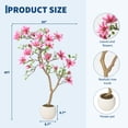 thumbnail image 2 of 4FT Artificial Magnolia Tree with Soft Pink Blooms,Decorative Realistic Silk Magnolia Tree,Decorative Realistic Silk Magnolia Tree for Indoor Home Decor, Living Room, Office, Bedroom, Entryway, 2 of 8