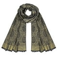 thumbnail image 2 of Peach Couture Women's Ravishing Reversible Jacquard Paisley Shawl Wrap Pashmina, 2 of 10