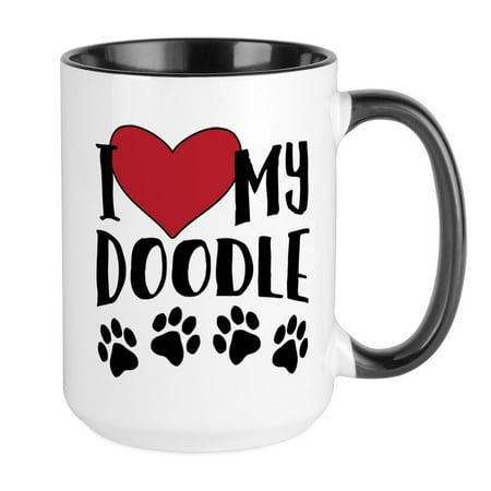 

CafePress - I Love My Doodle - 15 oz Ceramic Large Mug