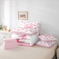 thumbnail image 6 of Erosebridal Dreamy Princess Style 7 Pieces Bedding Comforter Set,Pink Bowtie Monogrammed H Full Bedding Set For Princess,Reversible, 6 of 7