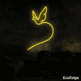 thumbnail image 2 of Craftnamesign Dove Bird Neon Sign, Bedroom Decor, Dove Bird Lover Gifts, 2 of 4