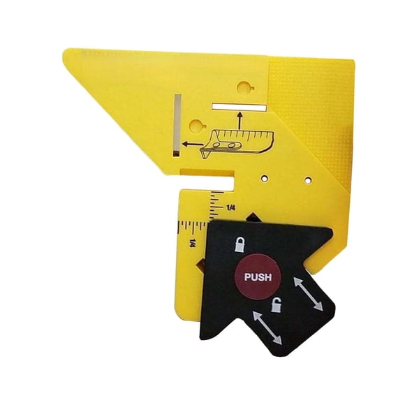 Fiocias Trim Carpentry Aid Precision Measuring Tool Woodworking Gauge Angle Cutting Guide PP Material Compact Design Suitable for DIY Professionals Home Works