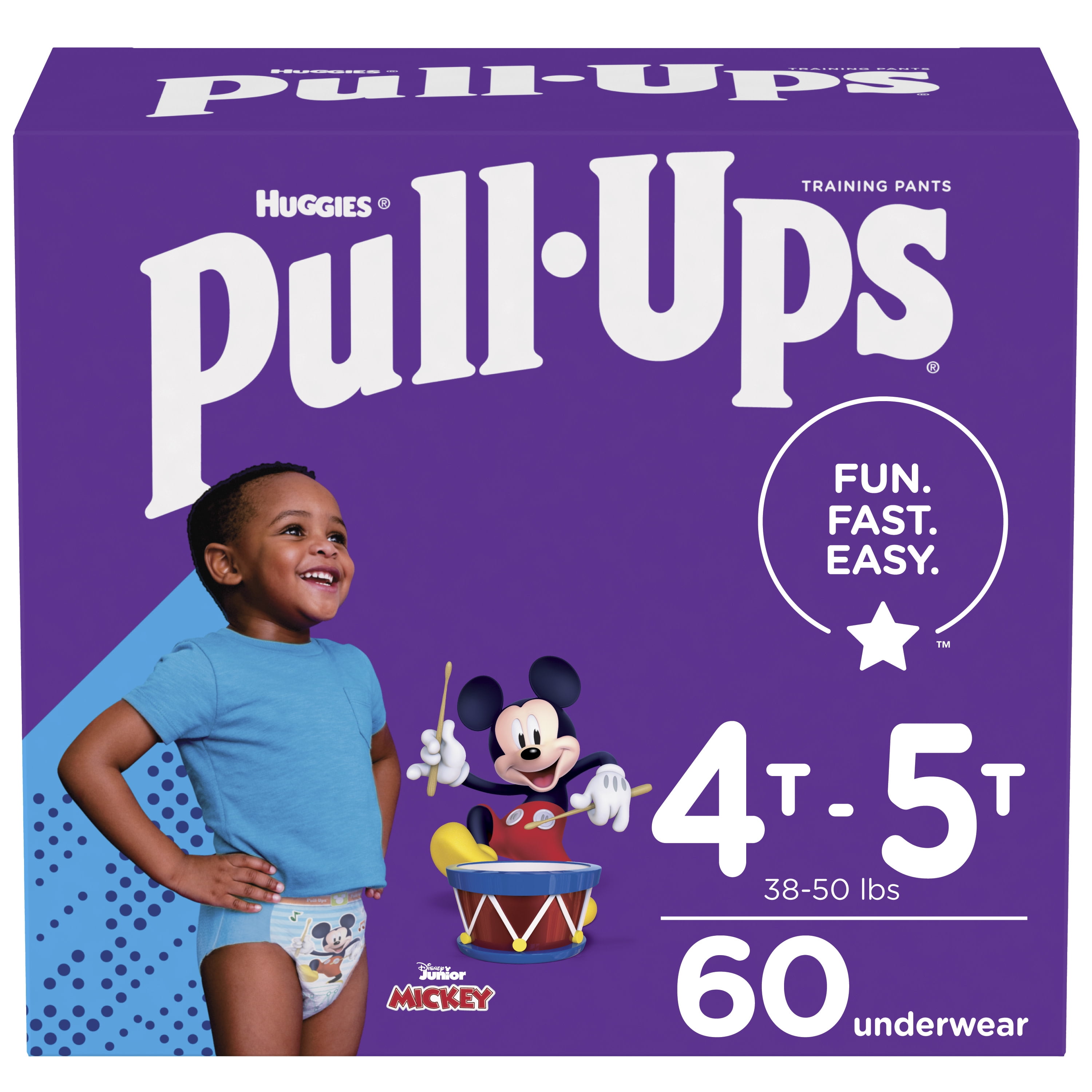 Pull-Ups Boys' Potty Training Pants Size 6, 4T-5T, 60 Ct - 1