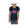 thumbnail image 1 of MmF - Women's T-Shirt V-Neck Short Sleeve, up to Women Size 3XL - Cheerleader Bow 2 Toe, 1 of 5