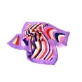 thumbnail image 2 of Elegant Silk Feel Wave & Square Design Satin Square Scarf, 2 of 3
