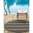 thumbnail image 6 of Jill Zarin Outdoor Collection Area Rug - Anguilla (13' 1" Round Charcoal/Ivory), 6 of 8