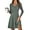 Green, variant on Women Long Sleeve Ribbed Knit Short Dresses Fall Winter V Neck Casual Swing A Line Sweater Dress