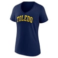 thumbnail image 2 of Women's Navy Toledo Rockets Basic Arch V-Neck T-Shirt, 2 of 3