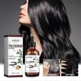 thumbnail image 2 of 2x Aceite anticaída de Polygonum Multiflorum para cubrir canas y teñir el cabello negro, aceite para el crecimiento del cabello, reparador para el cabello dañado y cuidado de las raíces, 2 of 5