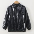 thumbnail image 4 of Dakiuu Boys Girls Bomber Jacket Stand Collar Zip Front Long Sleeve, 4 of 8