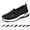 Black, variant on Women's Woven Arch Support Breathable Soft Shoes Go Walking Slip on Diabetic Foam Shoes Hands Free Slip in Sneakers