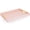 Baby Pink & Gold, variant on Rectangle Faux Leather Decorative Serving Tray with Handles,Modern Elegant Tray for Ottoman,Coffee Table,Perfume Display,Multi‑Scene Household Use
