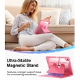thumbnail image 3 of Fintie Vertical Stand Case for iPad 11th Generation 11-inch (A16, 2025) & iPad 10th Generation 10.9-inch (2022) – Magnetic Multi-Angle Case with Clear Back & Pencil Holder, Pink, 3 of 7