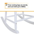 thumbnail image 5 of MF Studio Patio Rocking Chairs Solid Wood Porch Rocker with PU Painting, White, 1PC, 5 of 5
