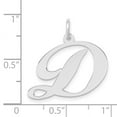 thumbnail image 2 of Auriga Fine Jewelry 14K White Gold Large Script Letter D Initial Pendant for Women(L- 17.57 mm, W- 22.46 mm), 2 of 5
