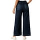 thumbnail image 3 of Jeans de pierna ancha para mujer INSPIRE CHIC con cordón y cintura elástica, pantalones de mezclilla casuales con bolsillos, azul oscuro XS, 3 of 6