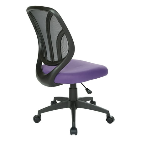 Office Star Products - Ventilated 5-Pointed Star Mesh Fabric Task Chair - Purple