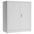 thumbnail image 1 of AOBABO 41.6" Locking Metal Storage Cabinet with 2 Adjustable Shelves, Grey, 1 of 8