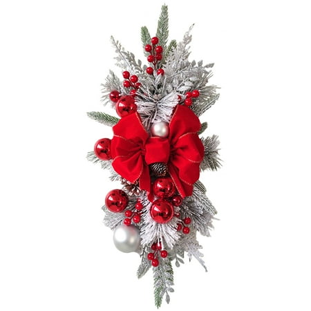 

NUOLUX Christmas Staircase Bow Pendant Teardrop Swag Stair Railing Decorative Swag