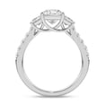 thumbnail image 3 of Earth Jewel 2.24 Ct Princess Cut Engagement Solitaire Ring - 14K White Gold Plated with Accent Diamonds - Wedding Trilogy Ring for Women - Broad Eternity Band Lab-Created Simulated Diamond Rings, 3 of 3