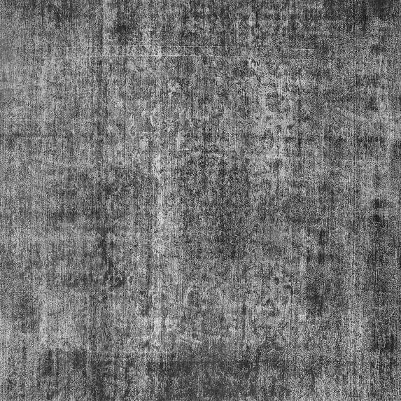 Ahgly Company Indoor Square Oriental Gray Industrial Area Rugs, 6' Square
