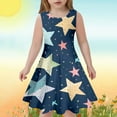thumbnail image 2 of Robes de Printemps pour Filles Robe Évasée Sans Manches Teinture sur Nœuds Robe Déguisement Filles, 2 of 5